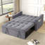 Canapé-lit 3 en 1 avec 2 poches, canapés gris pour le salon, canapé-lit modulaire escamotable, fauteuil convertible moderne avec rangement