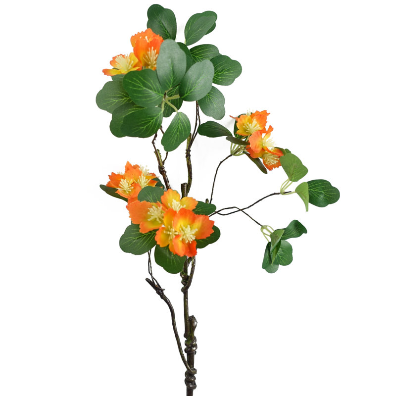 Plastic, Silk Artificial Arrangement, Orange