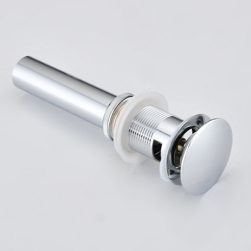 Bathroom Sink Pop-Up Drain With Overflow Vessel Sink,Stainless Steel,One Pieces,, Chrome