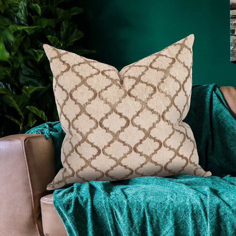 Davida Kay Geometric Down Throw Pillow, 20" x 20", Gold