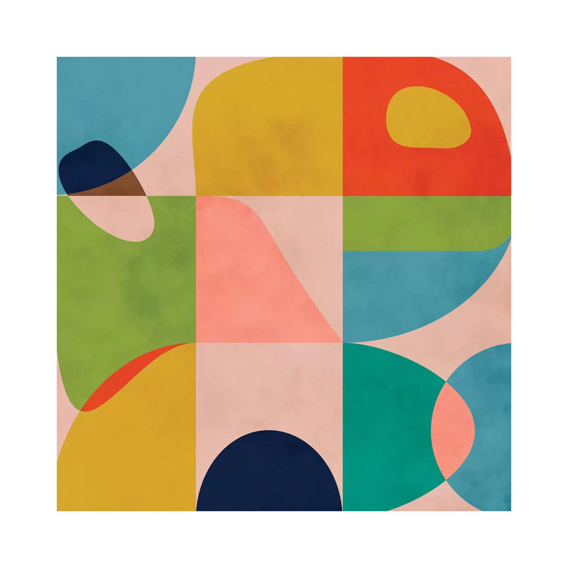 «Modern Mid Century Spring» par Ana Rut Bré - impression d'art graphique, Aucun mat, H 26 po x l 26 po x P 1,5 po