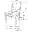 Chaise d'appoint rembourrée (ensemble de 2)