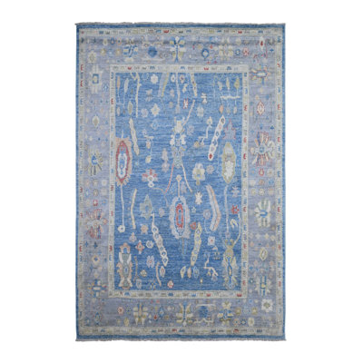 Varnado One-of-a-Kind 5'9" X 8'10" New Age Wool Area Rug Blue