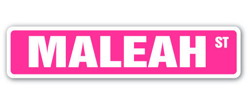 Plaque de rue Maleah en plastique robuste 4 po x 18 po
