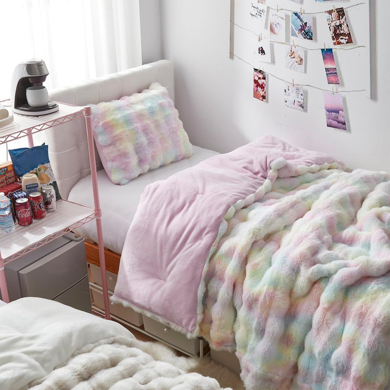 Coma Inducer Sherbert Scoops Rainbow Oversized Comforter Set, Twin XL Comforter + 1 Standard Sham