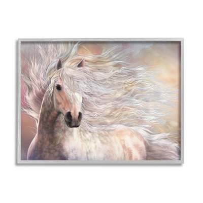 Cielo Windblown Stallion Portrait by Laurie Prindle