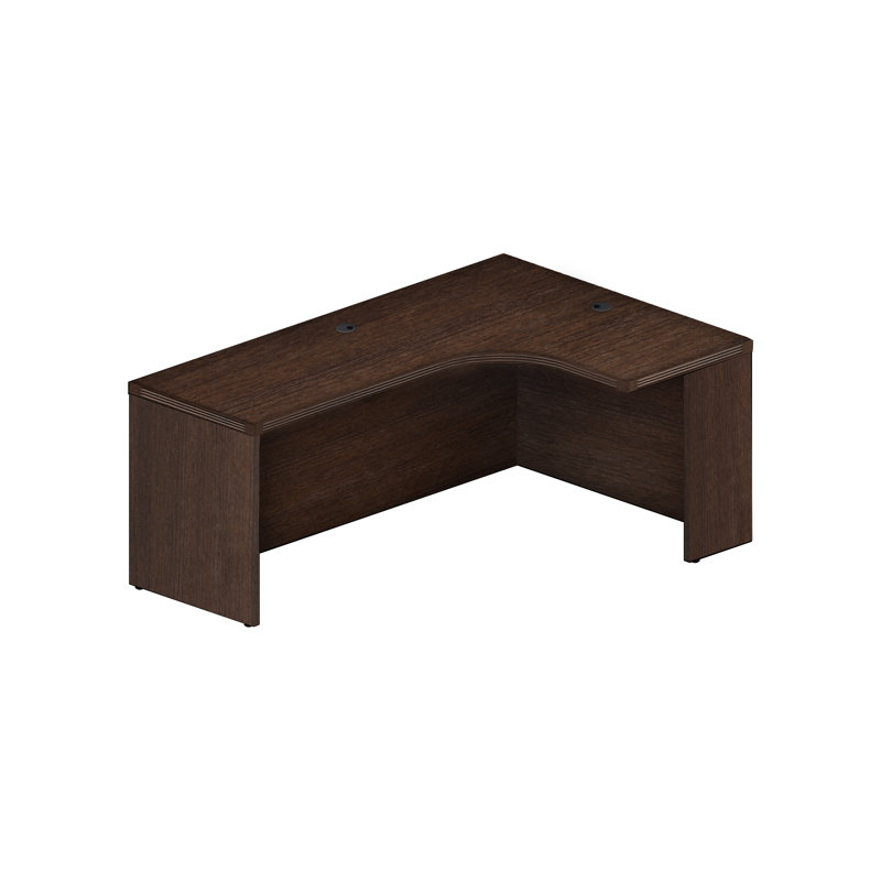 Aberdeen Series Corner Desk, Mocha, Right