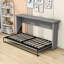 Lit simple escamotable en bois avec lattes