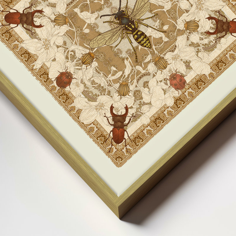 Apothecary Of Beetles, 20" H x 20" W, Gold