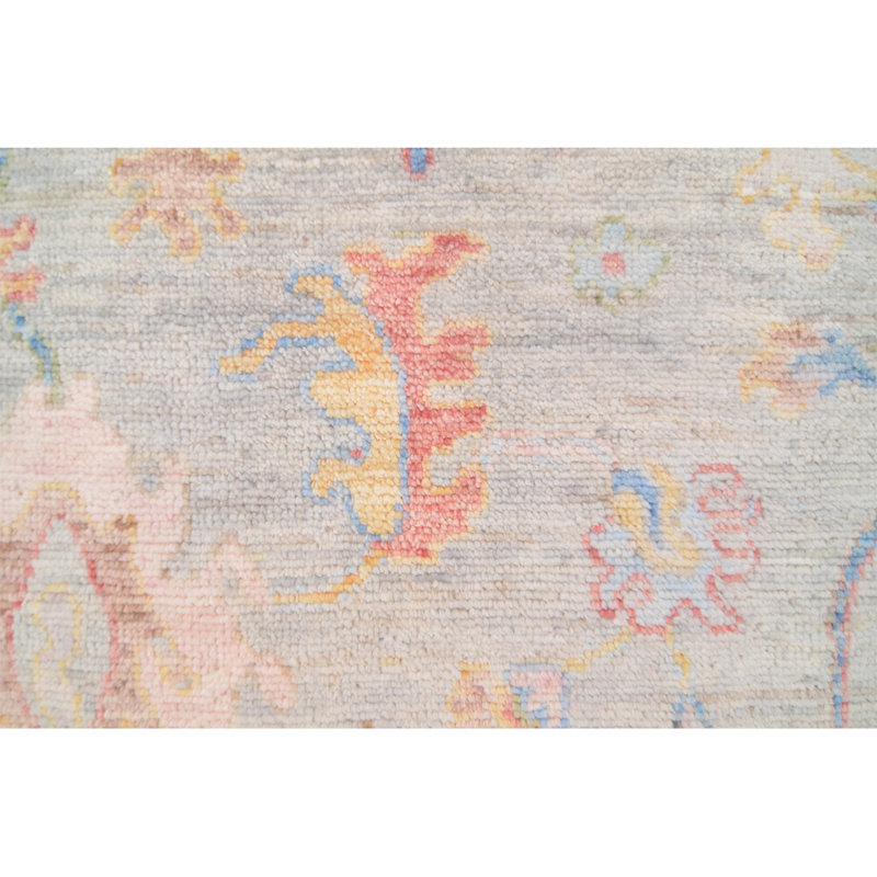 Hand Knotted Wool Oriental Area Rug in Light Blue
