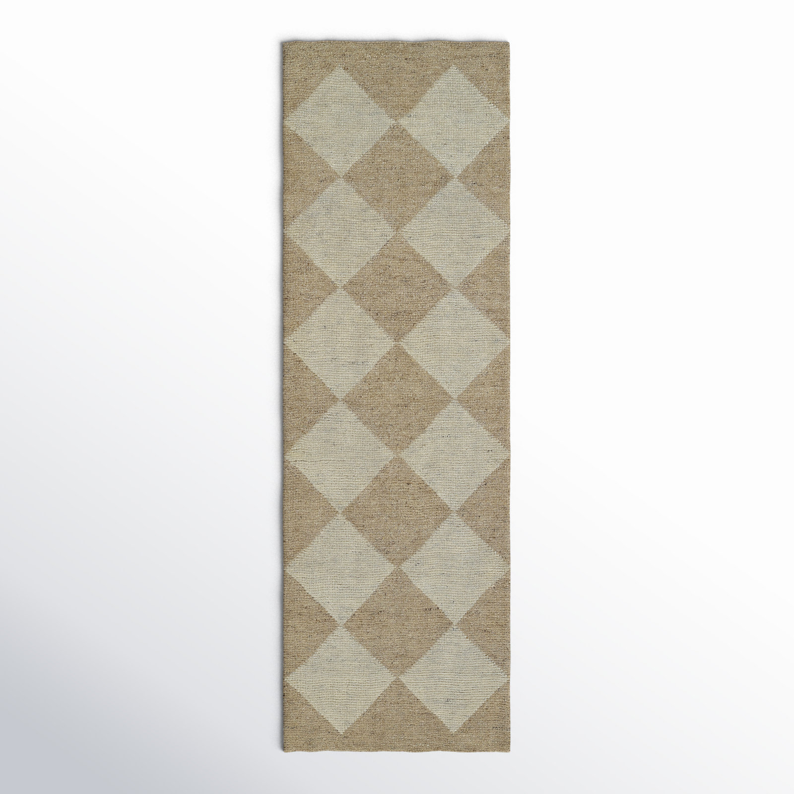 Winnie Handmade Wool Beige/Tan Rug, Runner2'6" X 8' 