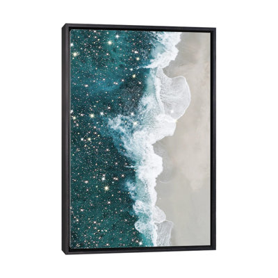Plage de paillettes aériennes-impression d’art graphique