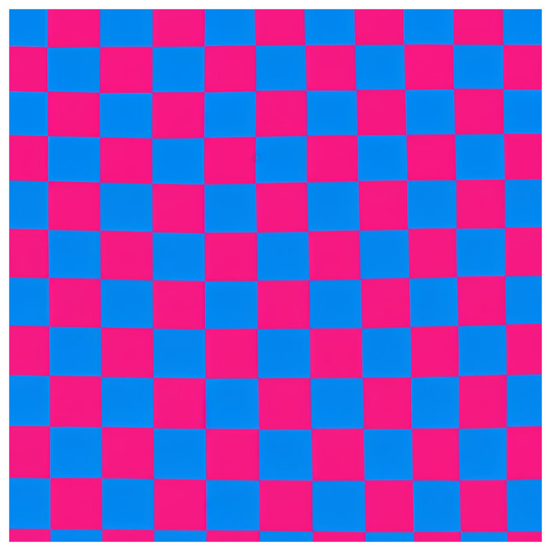 Blue Pink Checkered Double Sided Throw Pillows, 14 x 14 inches