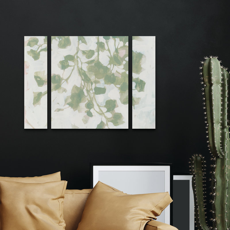 Ensemble de 3 panneaux muraux - Danhui Nai «Dancing Shadows», art mural sur toile pour le salon, la chambre à coucher ou le bureau 