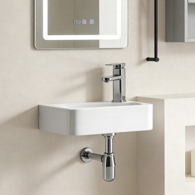 14" Bathroom Vessel Sink With Faucet, Drain Assembly