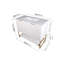 Plateau de meuble-lavabo simple en céramique avec armoire et tablette ouverte 39,76 po Kassen