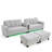 Modern Sectional Sofa with Multi-Functional Console and Bluetooth Speakers-402365650