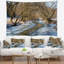 Tapisserie paysage bleu ensoleillé en hiver-28487608