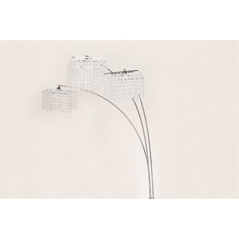 Lampe courbée de salon à arche de cristal de style moderne et luxueux 1Pc