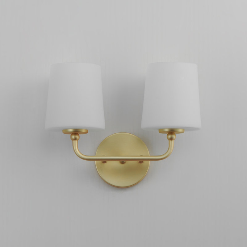 Areia Steel Armed Sconce, Satin Brass
