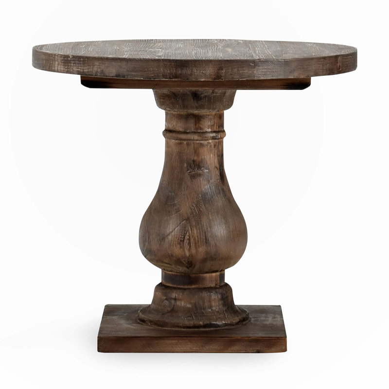 Biltmore Round End Table Aged Brown