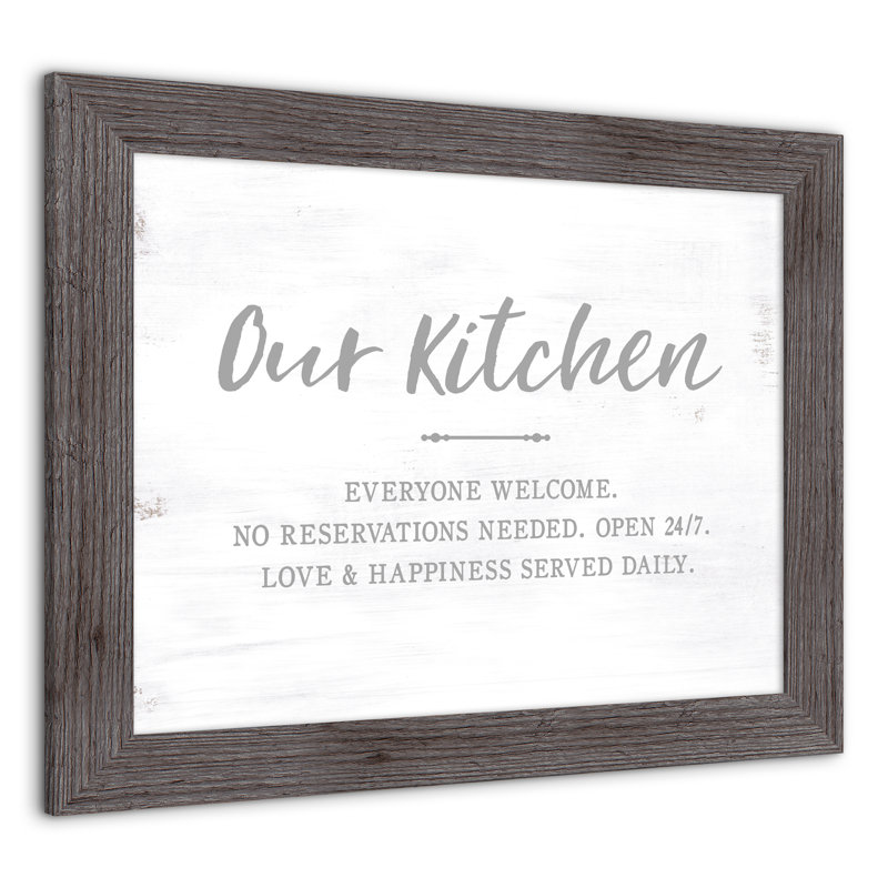 «Our Kitchen», reproduction encadrée