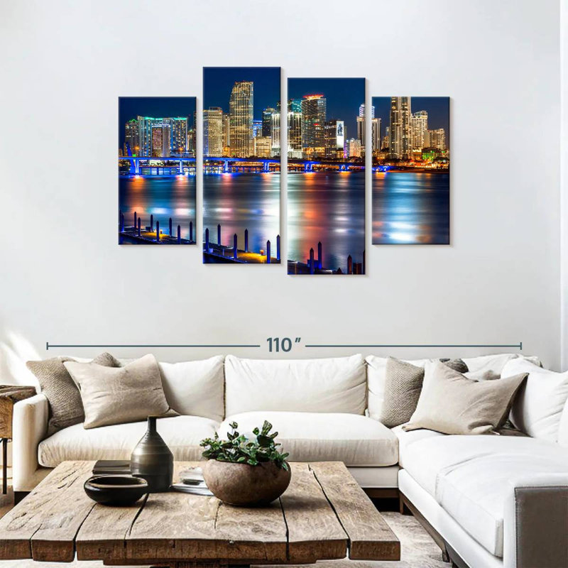 Horizon lumineux de Sirci à Miami, H 48 po x l 75 po