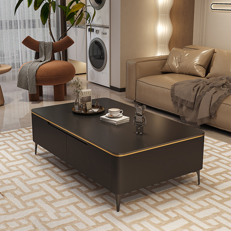Table rectangulaire légère et luxueuse, H 16,5 po x L 39,4 po x l 23,6 po