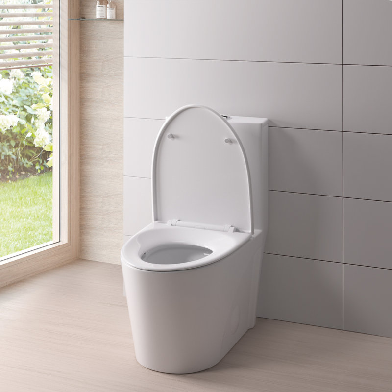 Toilette allongée une pièce à double chasse 1,6 GPF (siège inclus)