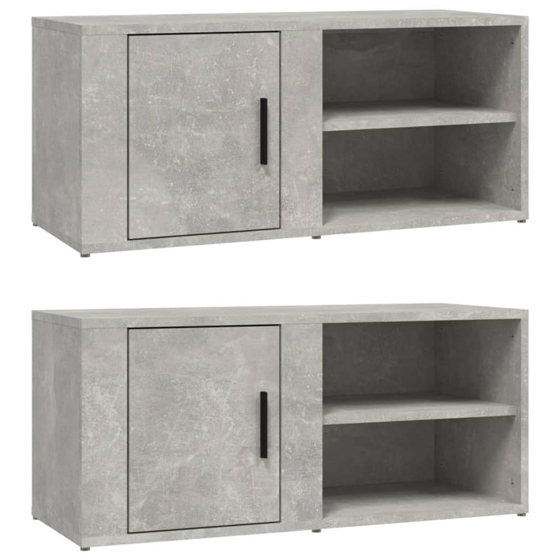 Keebler Unfinished TV Stand for TVs up to 32", Concrete Grey