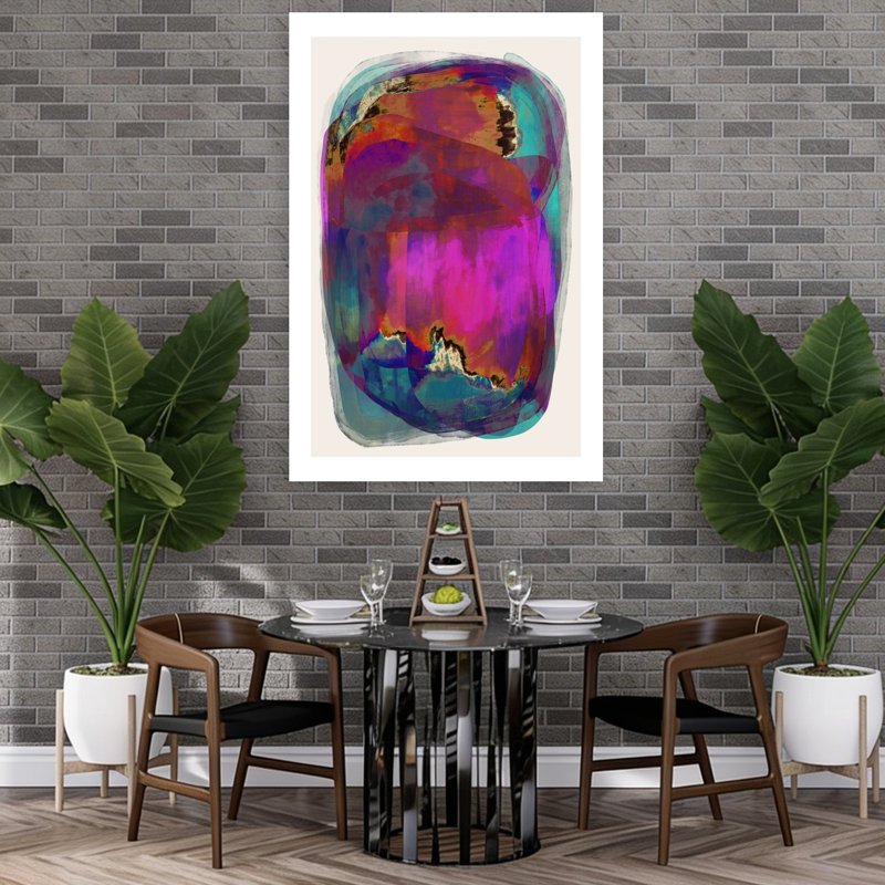 Vibrant Whirlwind Abstract Colorful Contemporary Wall Art Print, 152.4cm H x 101.6cm W