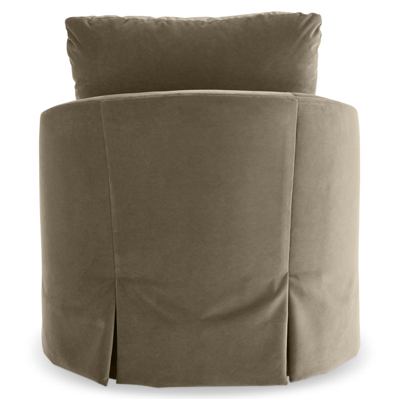 Fauteuil pivotant en tissu Astoria avec jupe - Sur mesure, 1507-333