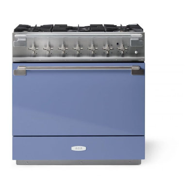 AGA Elise 36"W. 4.5 Cu.Ft. Freestanding Duel Fuel Convection Range with Brushed Nickel Trim