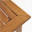 Table de bar d'extérieur rectangulaire en bois d'acacia minimaliste - finition teck