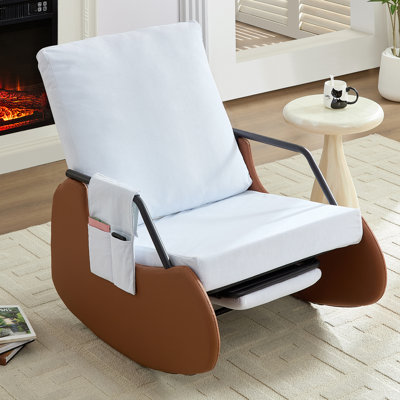 Ergonomic Recliner Chair With Adjustable Back (90°-160°) & Retractable Footrest - 27" Wide Plush Seat With 6.7" Ultra-soft Padding, Steel Frame & Side Pockets - 250lb Weight Capacity