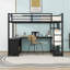 Lit mezzanine en métal avec bureau en L et tablettes de rangement-403562559-403562547