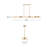 Fredrick Ramond Selene Ten-Light Linear Chandelier w/ Swirled Glass Globes