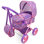 Peppa Pig: landau et sac de poupée de luxe - mauve, rose, fleurs - accessoire pour poupées jusqu'à 18 po, sac à bandoulière, pliable, auvent rétractable, enfants jusqu'à 3 ans et plus