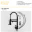 Robinet de cuisine 19 po noir mat avec style élégant - Acier inoxydable 304, idéal pour les maisons aux finitions modernes-2017141752
