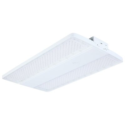 LED Linear High Bay 320/295/225 Wattage Selectable 3K/4K/5K CCT Selectable Beam Angle Selectable White Finish 120-347 Volt