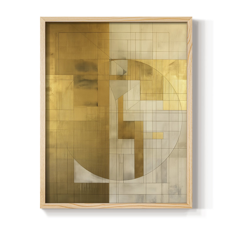 ABSTRACT Series Cxxvi, reproduction encadrée - bois massif, H 11 po x l 9 po
