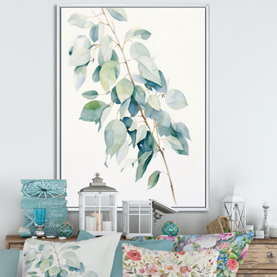 Vert, blanc, minimalisme, eucalyptus Essence III