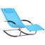 Durable Steel Rocking Chairs, Light Blue Outdoor Comfort For Patio & Garden