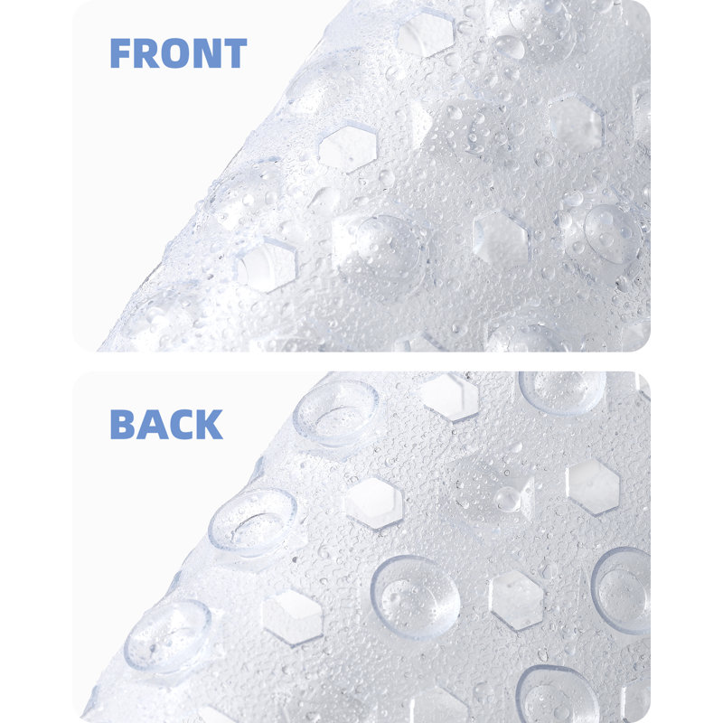 Tapis de douche Aatos, L 16 po x L 35 po, Transparent