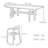 Solid wood ash unique dining table set-107205775
