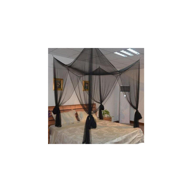  Auvent de lit en polyester, Noir