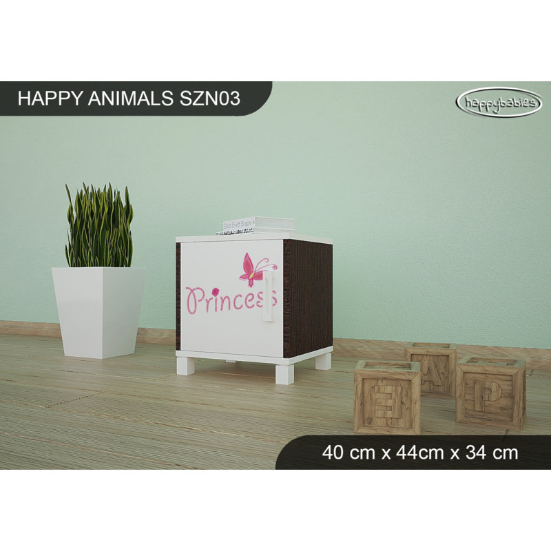 Nightstand, White/Green