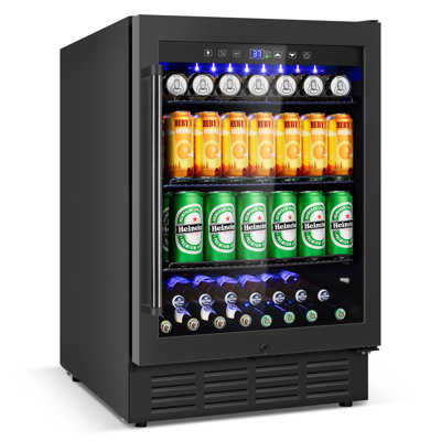 24-inch 210 Can Freestanding/Built-in Beverage Cooler - Energy Efficient, Quiet, Home Bar Fridge with Safety Lock — FIN-0016719 | Fridge.com