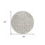 Tapis rond 8 po beige et brun