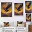 Aigle majestueux mystique au coucher du soleil I - impression-233862630-233862627
